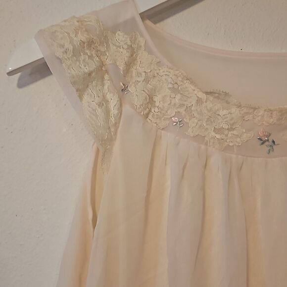 SHADOW LINE SLEEPWEAR   WHITE  Gown  S - Picture 6 of 8